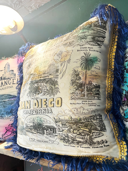 Vintage 1940's San Diego Pillow