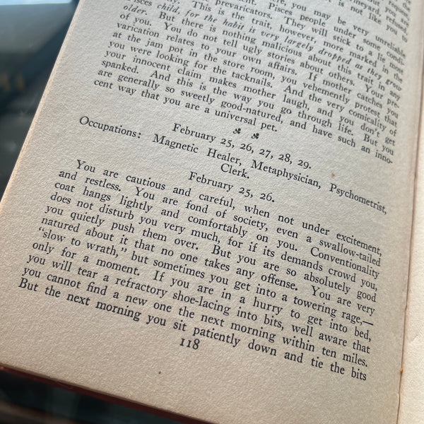 Birthday Horoscopes - Vintage 1903