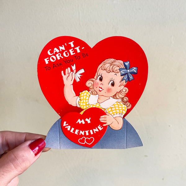 Be My Valentine - Vintage 1950's Card