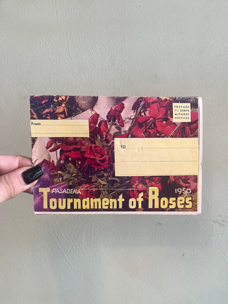 Pasadena Tournament of Roses Postcard Book - Vintage 1950