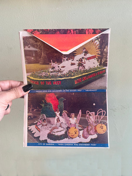 Pasadena Tournament of Roses Postcard Book - Vintage 1950