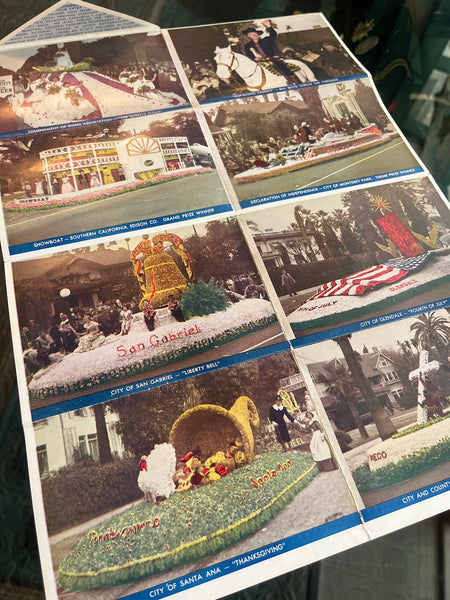 Pasadena Tournament of Roses Postcard Book - Vintage 1950