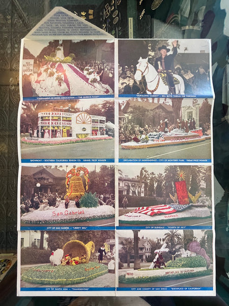 Pasadena Tournament of Roses Postcard Book - Vintage 1950
