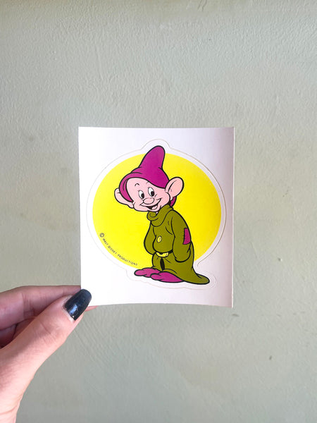 Vintage Dopey Disney Sticker
