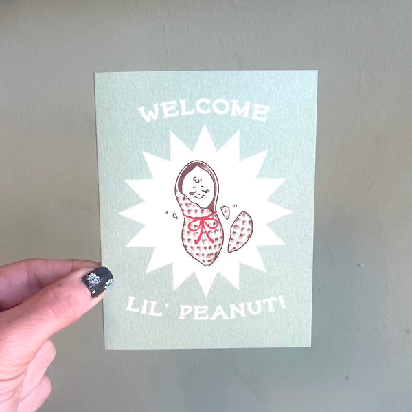 Welcome Lil’ Peanut Baby Card