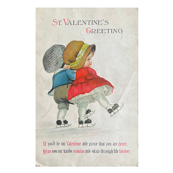 St. Valentine Greeting - Vintage 1920's Postcard