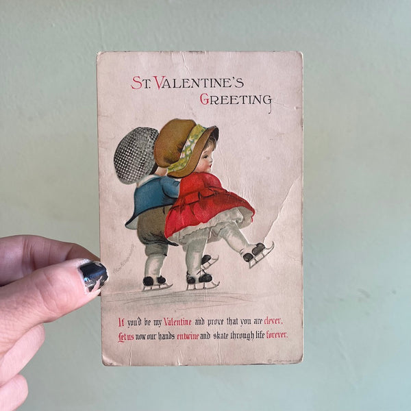 St. Valentine Greeting - Vintage 1920's Postcard