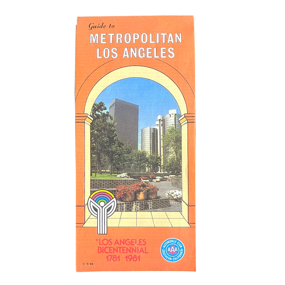 Guide To Metropolitan Los Angeles - Vintage 1981 Bicentennial Map