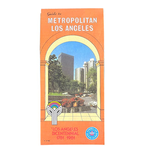 Guide To Metropolitan Los Angeles - Vintage 1981 Bicentennial Map