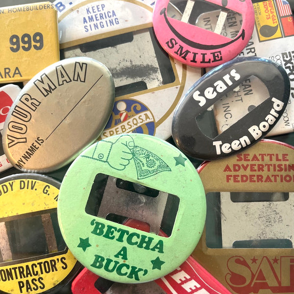 Vintage Name Tag Buttons