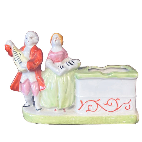 Violinist Couple Ashtray - Vintage 1940's