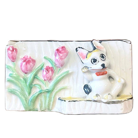 Puppy Garden Ashtray - Vintage 1940's