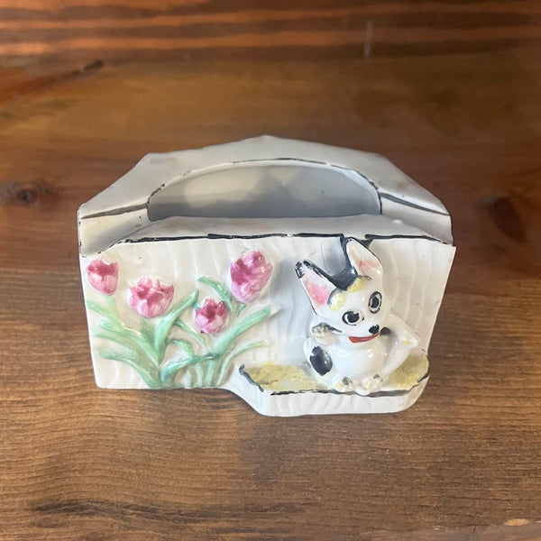 Puppy Garden Ashtray - Vintage 1940's