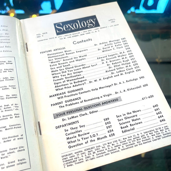 Sexology: America's First Sex Ed Magazine - Vintage April 1963