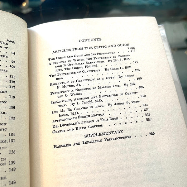 Birth Control or the Limitation of Offspring - Vintage 1933