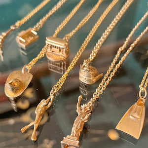 Vintage 70's Golden Charm Necklaces