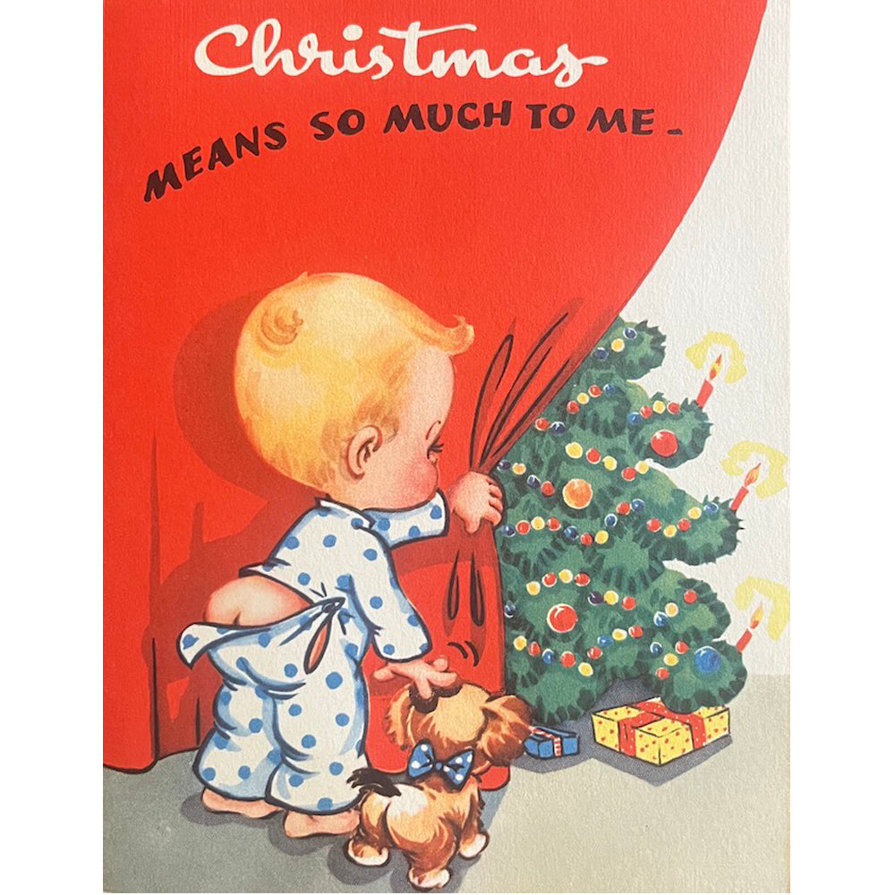 Means So Much - Vintage Christmas Card
