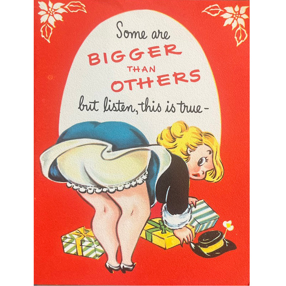 Bigger Than Others - Vintage Christmas Card