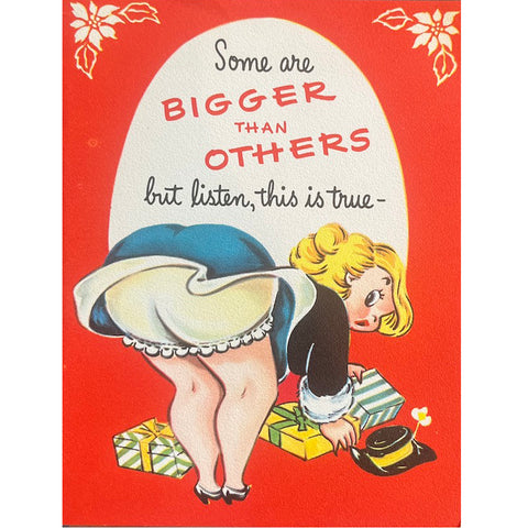 Bigger Than Others - Vintage Christmas Card