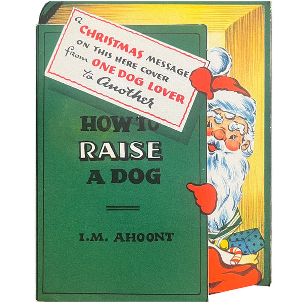 How To Raise A Dog - Vintage Christmas Card
