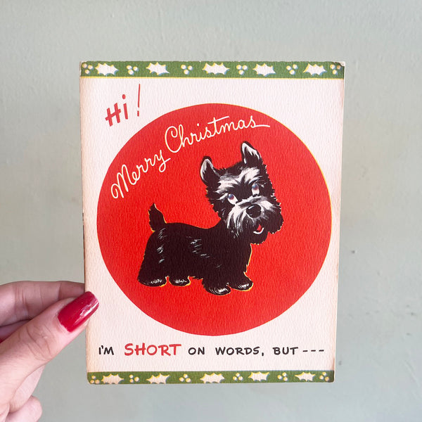 Short On Words - Vintage Christmas Card