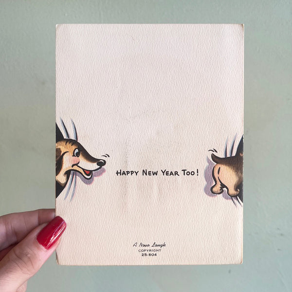 Short On Words - Vintage Christmas Card