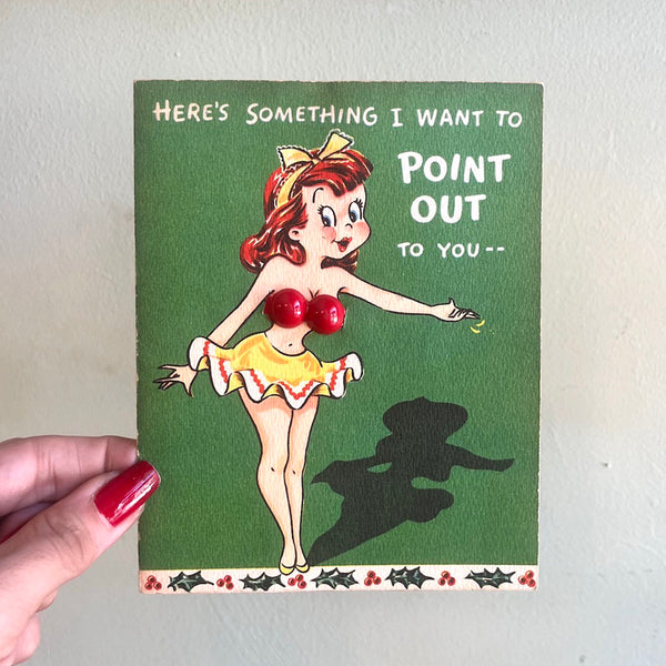 Something To Point Out - Vintage Christmas Card