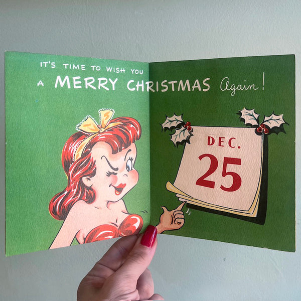 Something To Point Out - Vintage Christmas Card