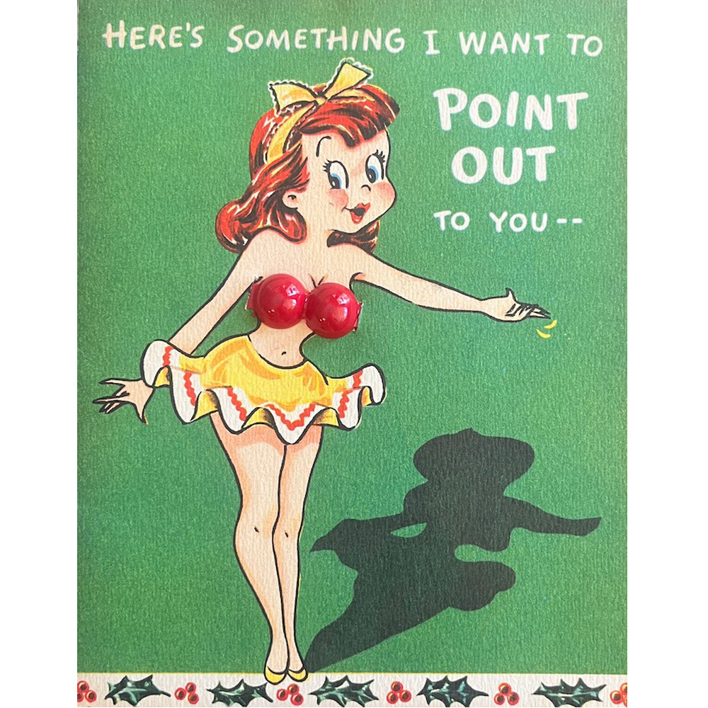 Something To Point Out - Vintage Christmas Card