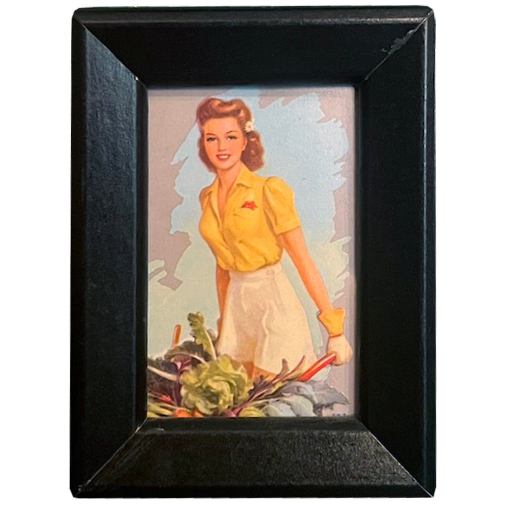 Vintage Produce Girl Mini Print
