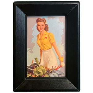 Vintage Produce Girl Mini Print