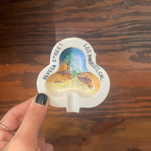 Vintage 1940's Olvera Street Los Angeles California Souvenir Ashtray -