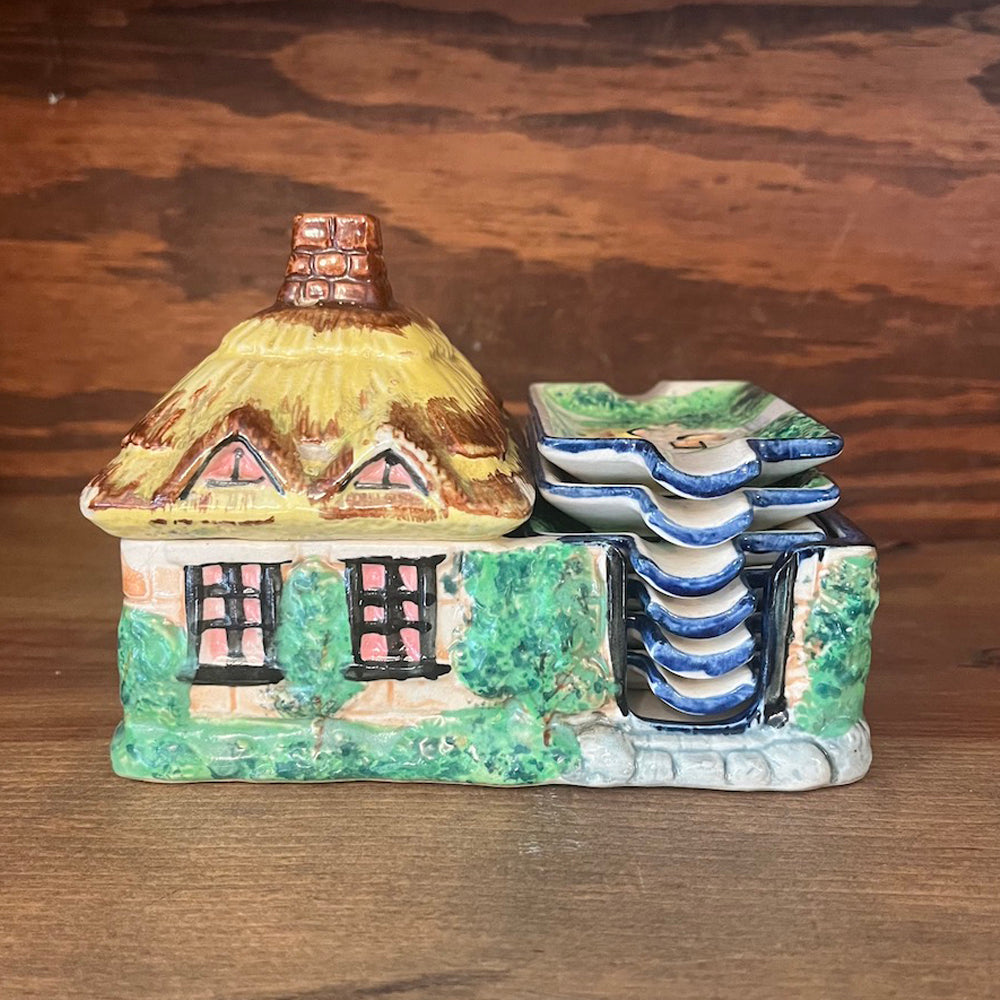 Vintage 1940's Stacking Ashtray & Storage Set