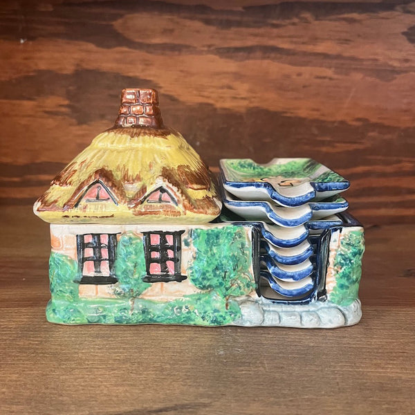 Vintage 1940's Stacking Ashtray & Storage Set