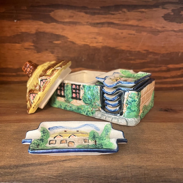 Vintage 1940's Stacking Ashtray & Storage Set