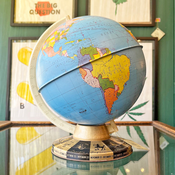 Vintage 1960's Zodiac Globe
