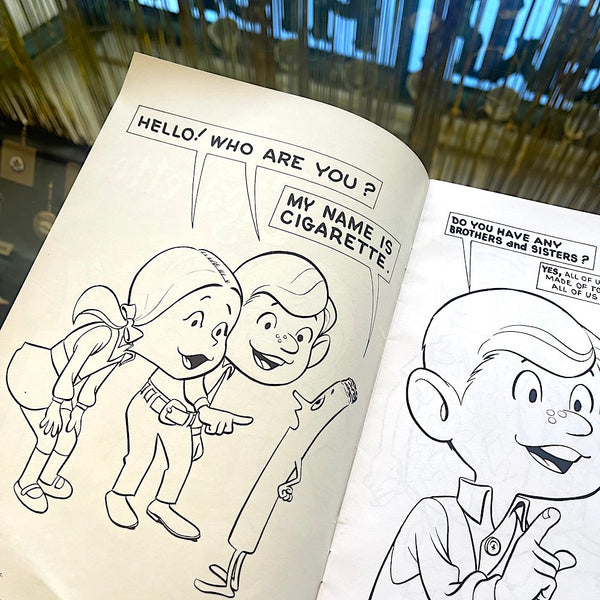 The Story of a Cigarette - Vintage 1971 Coloring Book