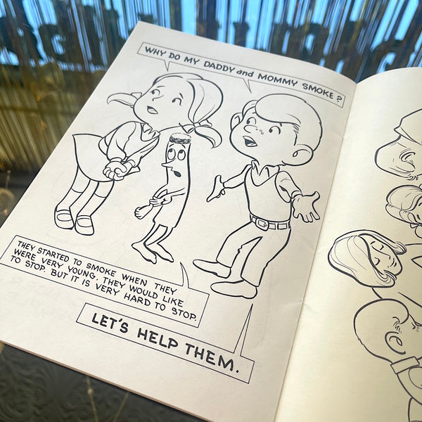 The Story of a Cigarette - Vintage 1971 Coloring Book