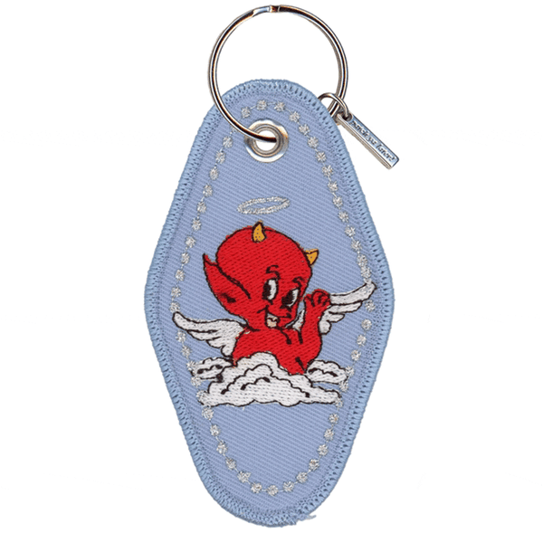 Embroidered Devil Keychain
