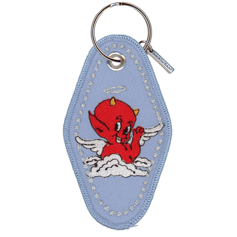 Embroidered Devil Keychain