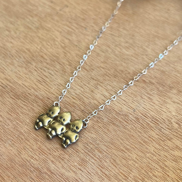 Triple Kewpie Necklace
