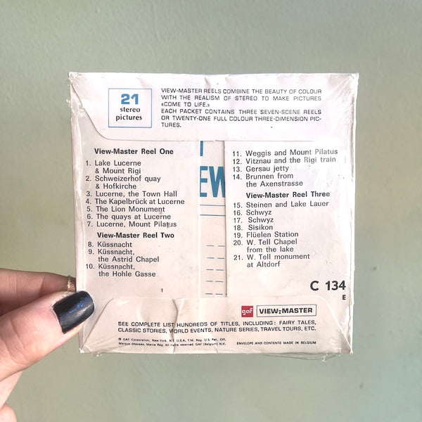 Lake Lucerne Switzerland - Vintage 1970's View Master Reel Set