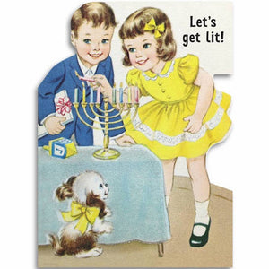 Let's Get Lit Hanukkah Card