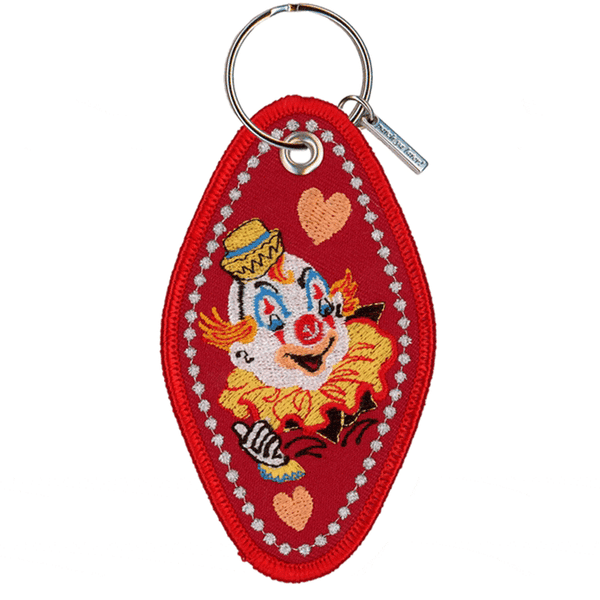 Embroidered Clown Keychain