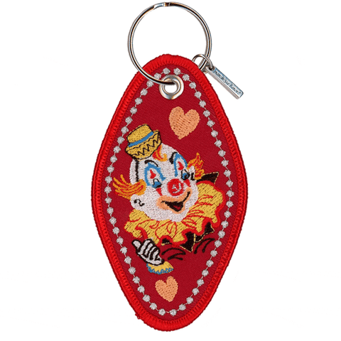 Embroidered Clown Keychain