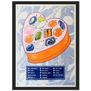 Love Rocks & Gemstones - Risograph Print