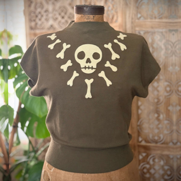 Lucky Bones Sweater - Olive