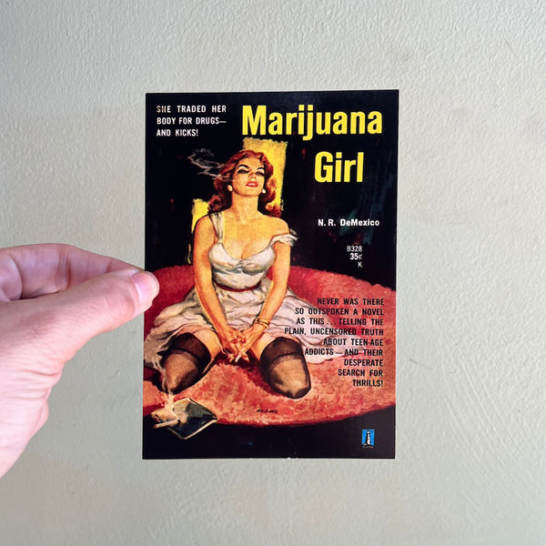 Marijuana Girl Postcard