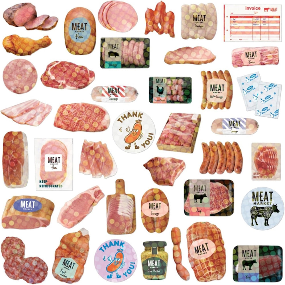 Meat Hologram Stickers