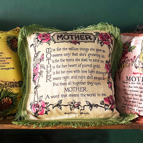Vintage 1940's Mother Pillow